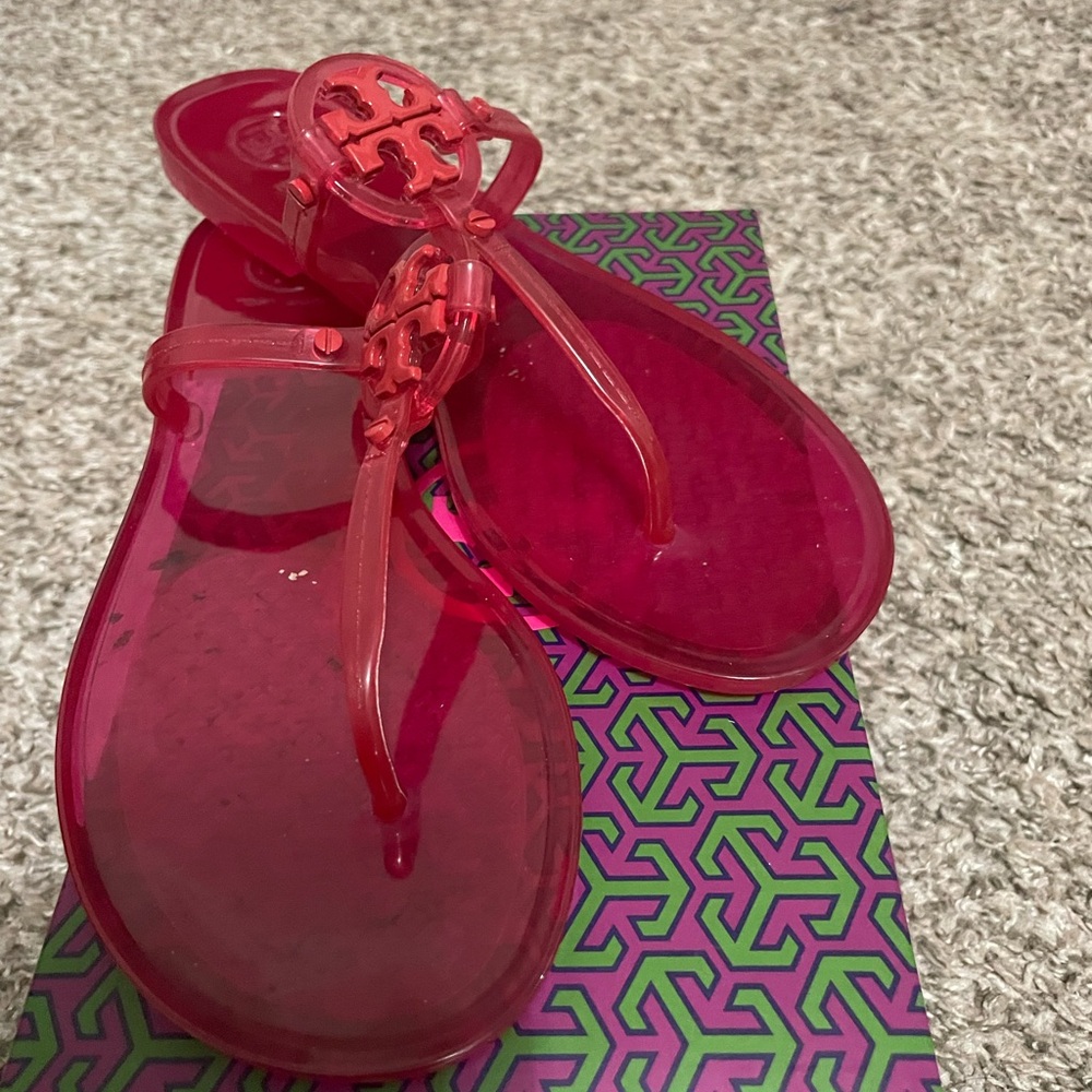 Tory Burch Pink Jelly Sandals